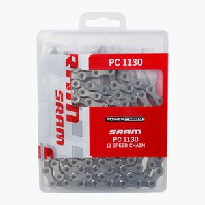 SRAM CN kerékpárlánc PC1130 120LI W/ PWR.LCK 11S ezüst 00.2518.006.010 (CN PC1130 120LI W/ PWR.LCK 11S 00.2518.006.010) kép
