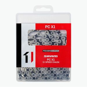 SRAM CN PCX1 118LI W/ PWR.LCK 11S 1 kerékpár lánc ezüst 00.2518.008.007 (CN PCX1 118LI W/ PWR.LCK 11S 1 00.2518.008.007) kép