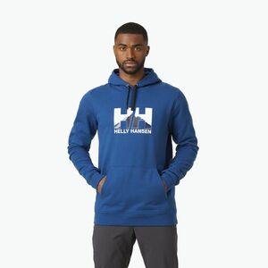 Férfi trekking pulóver Helly Hansen Nord Graphic Pull Over 606 kék 62975 (Nord Graphic Pull Over Hoodie 62975_606) kép