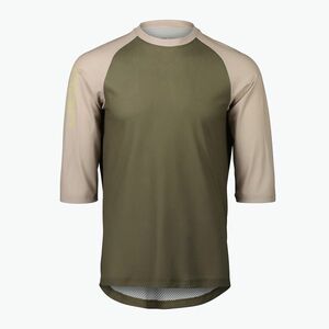 Férfi kerékpáros mez POC MTB Pure 3/4 epidote green/light sandstone beige (MTB Pure 3/4 52833) kép