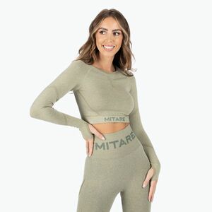 Női hosszú ujjú edzős felső MITARE Push Up Max Crop Top zöld K084 (Push Up Max Crop Top K084) kép