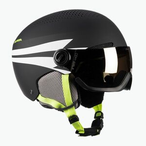 Gyermek síbukósisakok Alpina Zupo Visor Q-Lite charcoal/neon matt (Zupo Visor Q-Lite A9229332) kép