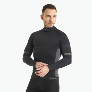 Férfi Mico M1 Mock Neck termál póló fekete IN07021 (M1 Mock Neck IN07021) kép