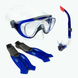 Speedo Glide Snorkel Fin maszk + uszony + snorkel szett kék 8-016595052 (Glide Snorkel Fin 8-016595052) kép