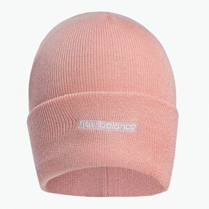 Női téli sapka New Balance Knit Cuffed Beanie hímzett rózsaszín NBLAH13032PIE (Knit Cuffed Beanie Embroider LAH13032PIE) kép