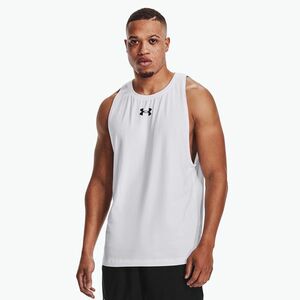 Under Armour Baseline Cotton Tank 100 férfi kosárlabda mez fehér és fekete UAR-1361901100-100 (Baseline Cotton Tank 1361901-100) kép