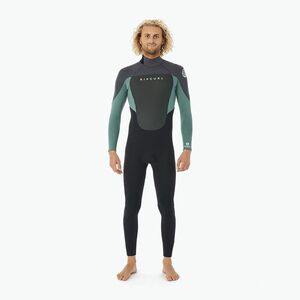 Férfi Rip Curl Omega B/Zip M 4/3 mm GB 8088 fekete/zöld úszóhab 138MFS (Omega 4/3 mm Back Zip Eco 138MFS) kép