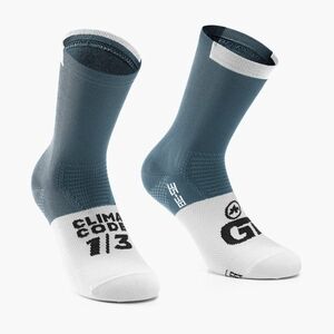 ASSOS GT C2 kék-fehér kerékpáros zokni P13.60.700.2O.0 (GT C2 P13.60.700.2O) kép