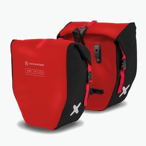 Extrawheel Biker 25L kerékpáros csomagtartó 2 db fekete/piros E0119 (Biker E0119) kép