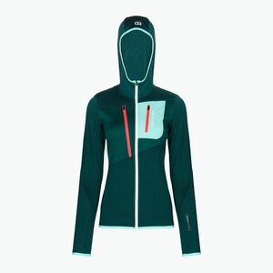 Női trekking pulóver Ortovox Fleece Grid Hoody dark pacific 87201 (Fleece Grid Hoody 87201) kép