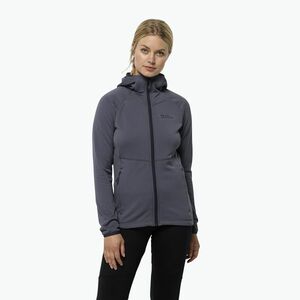 Jack Wolfskin női trekking dzseki Kolbenberg kapucnis FZ szürke 1711071 (Kolbenberg Hooded FZ 1711071) kép