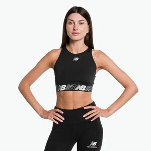 New Balance Relentless Crop fekete fitness melltartó NBWB31175ZNC (Relentless Crop Bra WB31175BK) kép