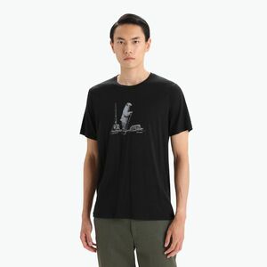 Férfi thermo póló icebreaker Tech Lite II Polar Paddle fekete IB0A56NA0011 (Tech Lite II Polar Paddle IB0A56NA0011) kép