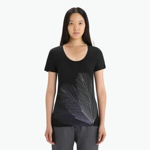 Női termál póló icebreaker Tech Lite II Scoop Plume fekete IB0A56NU0011 (Tech Lite II Scoop Plume IB0A56NU0011) kép