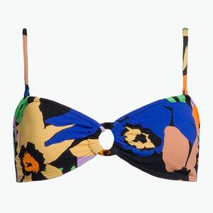Fürdőruha felső ROXY Color Jam Bandeau 2021 anthracite flower jammin (Color Jam Bandeau ERJX304939) kép