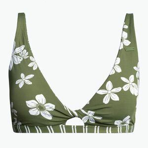 Fürdőruha felső ROXY Retro Revo Twist Bra 2021 loden green surfrider spirit s (Retro Revo Twist Bra ERJX304922) kép