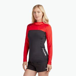 Dakine női úszópóló Hd Snug Fit Rashguard Hoodie fekete és piros DKA333W0002 (Hd Snug Fit Rashguard Hoodie DKA333W0002) kép