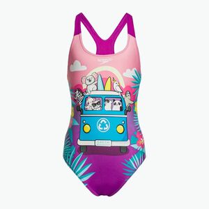 Speedo Digitális nyomtatott egyrészes gyermek fürdőruha rózsaszín-lila 8-0797015162 (Digital Printed Swimsuit 8-0797015162) kép