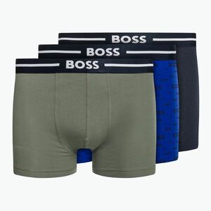 Hugo Boss Trunk Bold Design férfi boxeralsó 3 pár kék/fekete/zöld 50490027-466 (Trunk 3P Bold Design 50490027-466) kép
