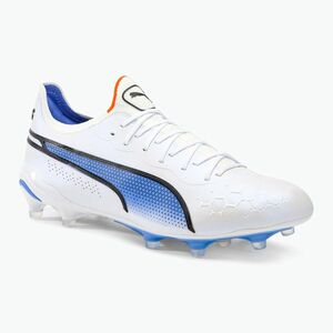 PUMA King Ultimate FG/AG férfi futballcipő puma fehér/puma fekete/kék csillogás/ultranarancs (KING ULTIMATE FG/AG 107097 01) kép