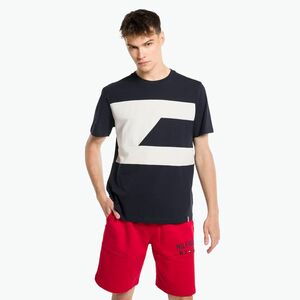 Tommy Hilfiger férfi edzőpóló Colorblocked Mix Media S/S kék (Colorblocked Mix Media S/S MW0MW30436DW5) kép