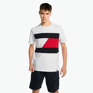 Férfi Tommy Hilfiger Colorblocked Mix Media S/S tréning póló fehér (Colorblocked Mix Media S/S MW0MW30436YCF) kép
