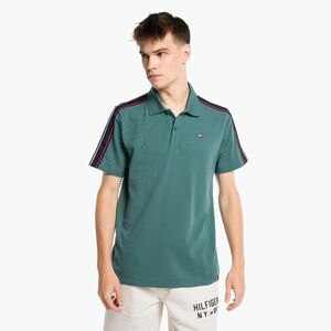 Tommy Hilfiger férfi tréning póló Textured Tape Polo zöld (Textured Tape S/S Polo MW0MW30713MB6) kép