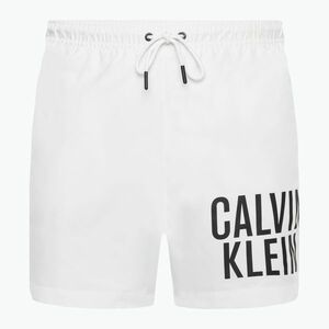 Férfi Calvin Klein Medium zsinóros úszónadrág fehér (Medium Drawstring KM0KM00739YCD) kép