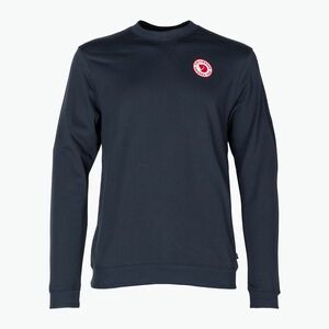 Férfi trekking pulóver Fjällräven 1960 Logo Badge Sweater 555 dark navy sötétnavy (1960 Logo Badge Sweater F87163) kép