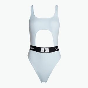 Női egyrészes fürdőruha Calvin Klein Cut Out One Piece-Rp kék (Cut Out One Piece-Rp KW0KW02260CYR) kép