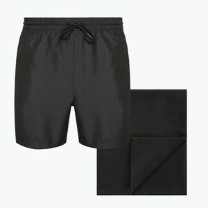 Calvin Klein ajándékcsomag rövidnadrág + törölköző szett fekete (Gift Pack KM0KM00938BEH) kép