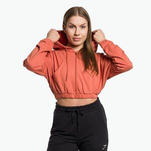 Női edzés pulóver Gymshark KK Twins Zip Up Crop narancssárga (KK Twins Zip Up Crop B2A2K-OBDL-BW1) kép