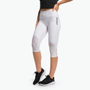 Női edző leggings Gymshark Pulse Cropped fehér (Pulse Cropped GLLG5468-WH) kép