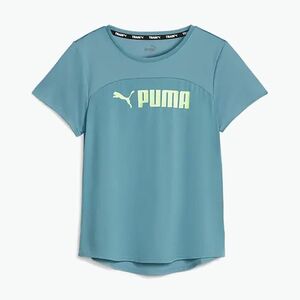 Női edzőpóló PUMA Fit Logo Ultrabreathe merész kék/gyors zöld (Fit Logo Ultrabreathe 523844 48) kép