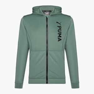 Férfi edzőpulóver PUMA Fit Double Knit eukaliptusz eucalyptus (Fit Double Knit FZ Hoodie 523885) kép