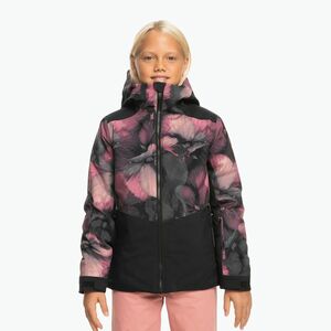 Gyermek snowboard dzseki ROXY Silverwinter Girl true black pansy pansy pansy (Silverwinter Girl ERGTJ03158) kép