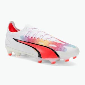 PUMA Ultra Ultimate FG/AG férfi futballcipő puma fehér/fekete/fekete/tűz orchidea (Ultra Ultimate Fg/Ag 107311 01) kép