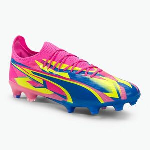 Férfi futballcipő PUMA Ultra Ultimate Energy FG/AG világító rózsaszín/ultrakék/sárga riasztás (Ultimate Energy Fg/Ag 107540 01) kép