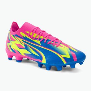 PUMA Ultra Match Energy FG/AG férfi futballcipő világító rózsaszín/sárga riasztás/ultrakék (Ultra Match Energy Fg/Ag 107543 01) kép