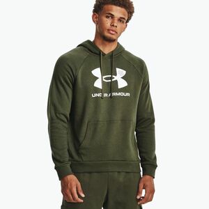 Under Armour férfi kapucnis pulóver Rival Fleece Logo HD marine zöld/fehér színből (Rival Fleece Logo HD 1379758-390) kép