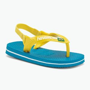 Havaianas Baby Brasil Logo II szandál fehér/kék/zöld/sárga (Baby Brasil Logo II 4140577) kép