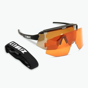 Bliz Breeze Polarizált S3+S2 matt fekete/barna ezüst tükör/alap narancssárga kerékpáros szemüveg (Breeze Polarized S3+S2 52202-11) kép