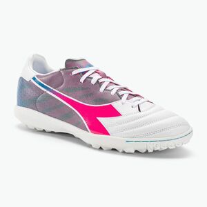 Férfi Diadora Brasil Elite Veloce GR TFR futballcipő fehér/rózsaszín fluo/kék fluo (Brasil Elite Veloce DD-101.179602) kép