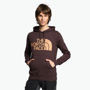 Férfi The North Face Standard Hoodie szénbarna/mandulavajas melegítőfelső (Standard Hoodie NF0A3XYDKOT1) kép
