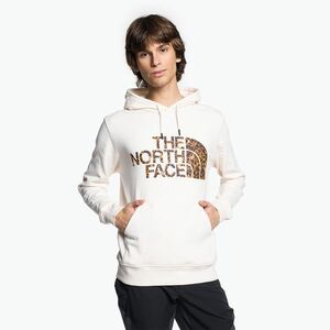 Férfi The North Face Standard Hoodie gardenia fehér/szénbarna víz torzítás nyomtatással (Standard Hoodie NF0A3XYDO4O1) kép