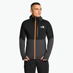 Férfi sí dzseki The North Face Dawn Turn Hybrid Ventrix Hoodie aszfalt szürke/fekete/sokkoló narancssárga (Dawn Turn Hybrid Ventrix Hoodie NF0A7Z8P) kép
