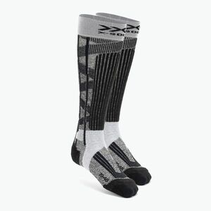 Női sí zokni X-Socks Ski Rider 4.0 szürke melange/opál fekete (Ski Rider 4.0 XSSSKRW19W) kép