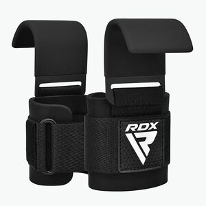 Súlyemelő hevederek RDX Gym Hook Plus fekete (Gym Hook Plus WAN-W5B+) kép