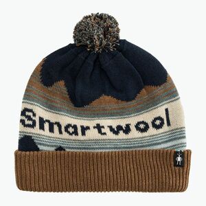 Smartwool Kötött téli minta POM mély sötétkék színű, szőrös sapka (Knit Winter Pattern POM 18125) kép
