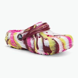 Crocs Classic Lined Marbled Clog elektromos rózsaszín/multi gyermek flip-flopok (Classic Lined Marbled Clog 207773) kép